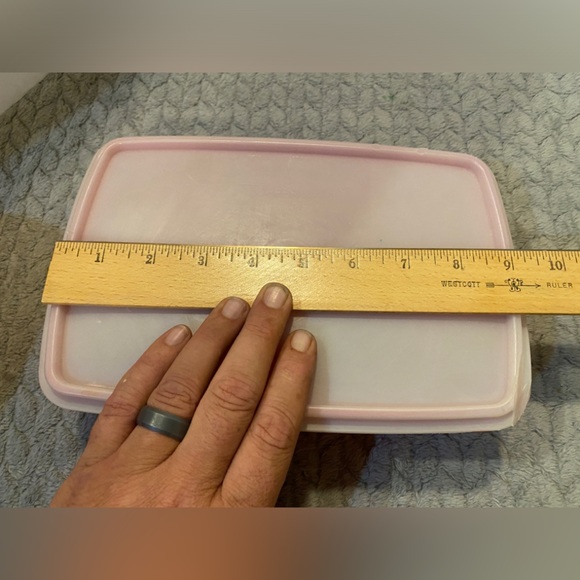 Vintage Tupperware Stow n Go 3 piece rectangle organizer in red and white - Picture 8 of 10